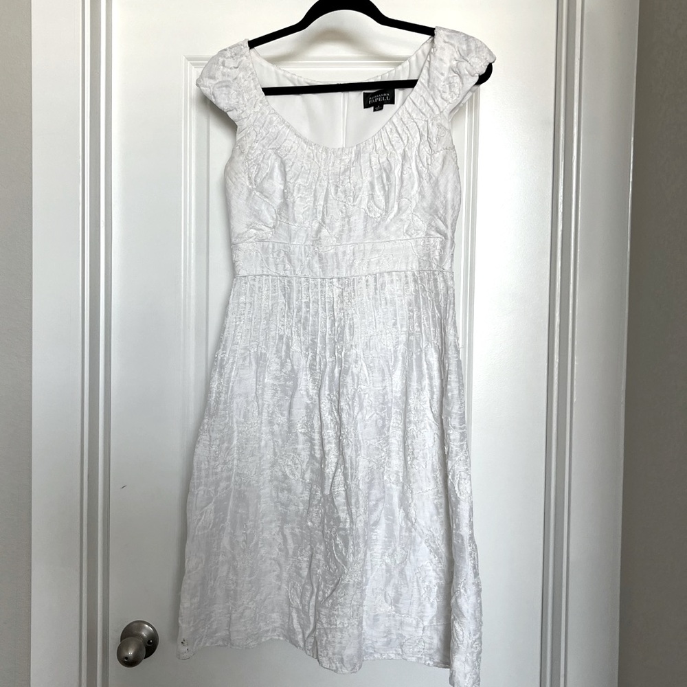 Adrianna Papell White Dress.